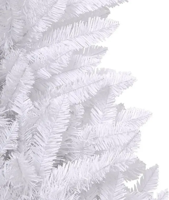 Alt view image 4 of 5 - vidaXL Christmas Tree Artificial Hinged Xmas Tree Decoration with Stand White