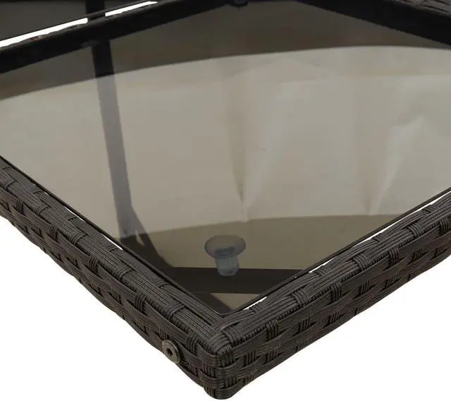 Alt view image 5 of 5 - vidaXL Patio Dining Set with Cushions Furniture 9 Piece Black Poly Rattan