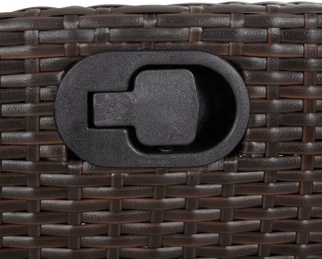 Alt view image 6 of 6 - vidaXL Patio Dining Set with Cushions Garden Furniture 3 Piece Brown Poly Rattan