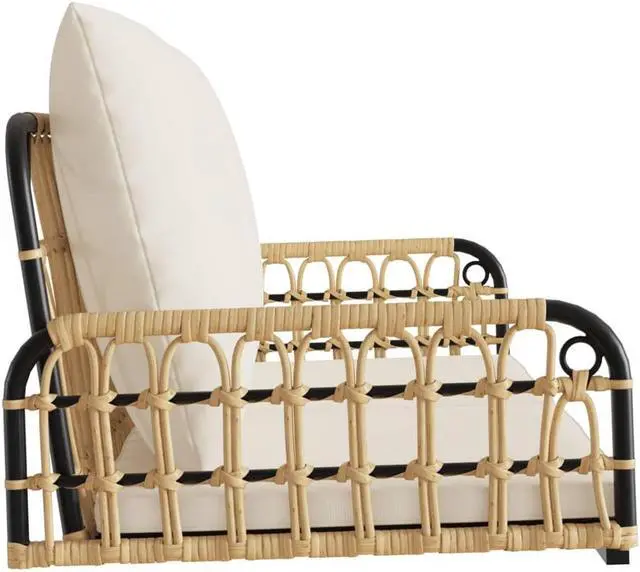 Alt view image 6 of 6 - vidaXL Swing Bench with Cushions Hammock Chair Outdoor Poly Rattan and Steel