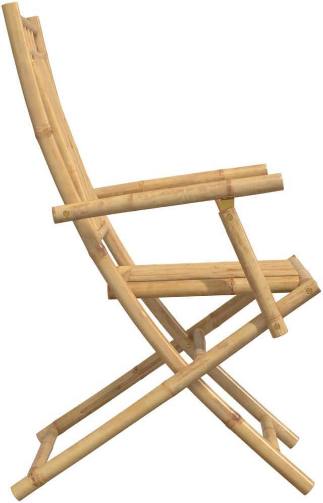 Alt view image 6 of 6 - vidaXL Folding Patio Chairs Seating Garden Outdoor Furniture 2 Pcs Bamboo