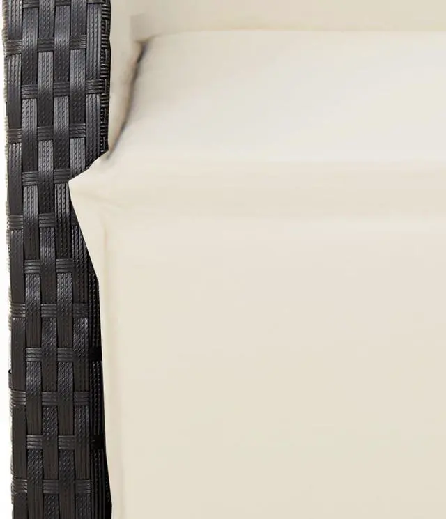 Alt view image 5 of 6 - vidaXL Patio Dining Set with Cushions Garden Furniture 9 Piece Black Poly Rattan