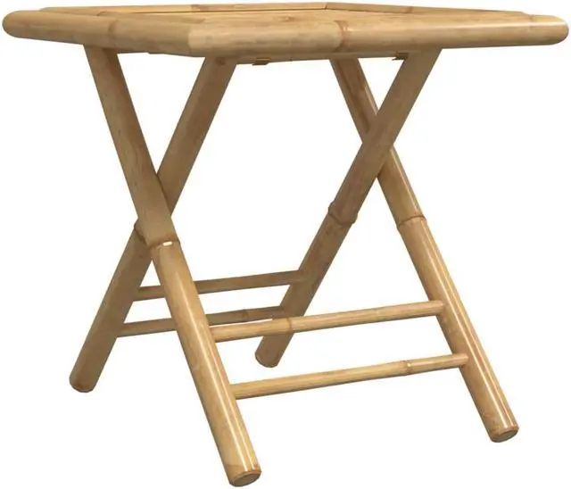 Alt view image 3 of 7 - vidaXL Folding Patio Table Garden Outdoor Courtyard Greenhouse Furniture Bamboo