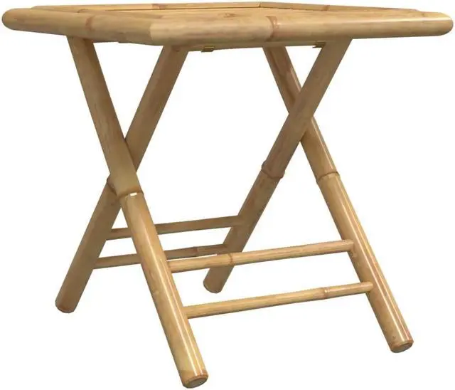 Alt view image 5 of 7 - vidaXL Folding Patio Table Garden Outdoor Courtyard Greenhouse Furniture Bamboo