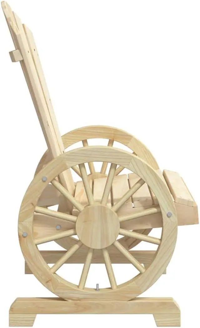 Alt view image 6 of 6 - vidaXL Patio Adirondack Chairs Chaise Lounge Seating 2 Pcs Solid Wood Fir