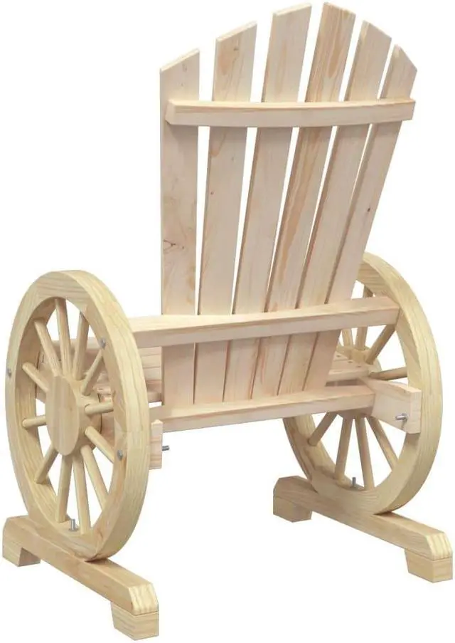 Alt view image 5 of 6 - vidaXL Patio Adirondack Chairs Chaise Lounge Seating 2 Pcs Solid Wood Fir