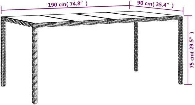 Alt view image 4 of 6 - vidaXL Patio Dining Set with Cushions Outdoor Furniture 9 Piece Gray Poly Rattan