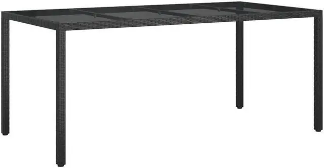 Alt view image 6 of 6 - vidaXL Patio Dining Set with Cushions Furniture 9 Piece Black Poly Rattan