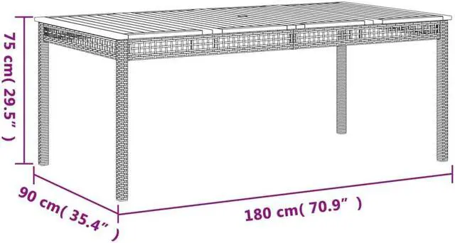 Alt view image 6 of 6 - vidaXL Patio Dining Set with Cushions Furniture 7 Piece Black Poly Rattan
