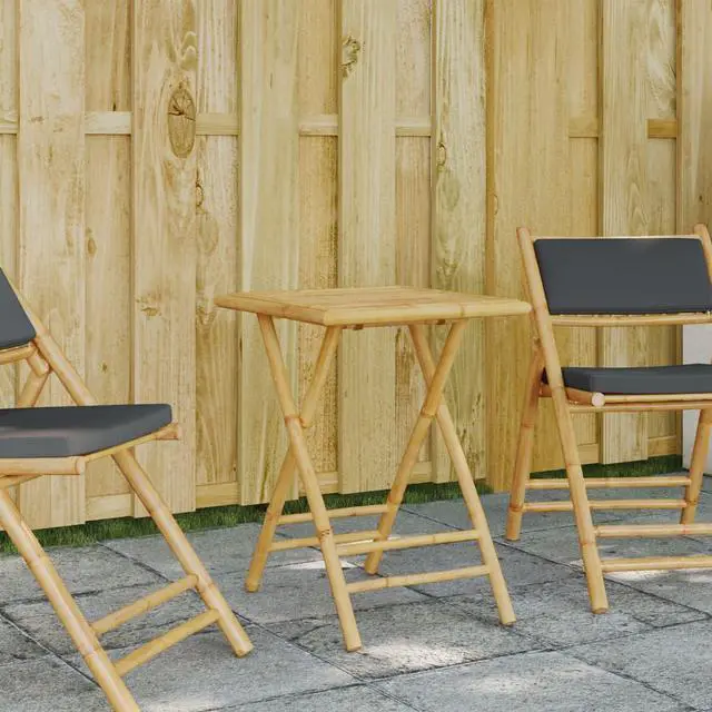 Main image of vidaXL Folding Patio Table Garden Outdoor Courtyard Greenhouse Furniture Bamboo