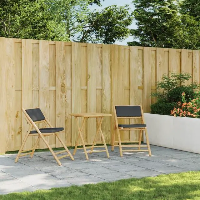 Alt view image 2 of 7 - vidaXL Folding Patio Table Garden Outdoor Courtyard Greenhouse Furniture Bamboo