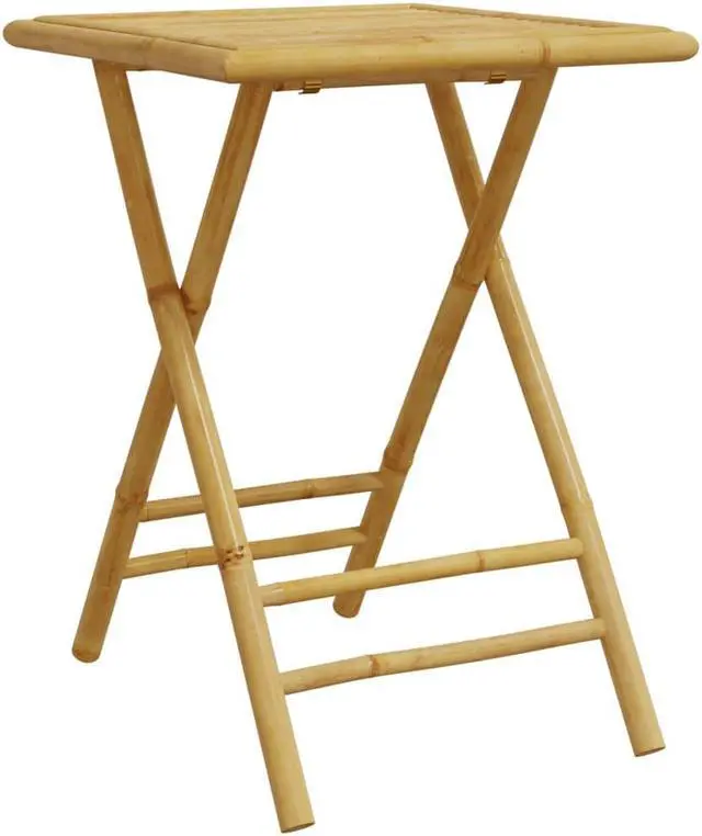 Alt view image 3 of 7 - vidaXL Folding Patio Table Garden Outdoor Courtyard Greenhouse Furniture Bamboo