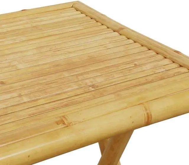 Alt view image 7 of 7 - vidaXL Folding Patio Table Garden Outdoor Courtyard Greenhouse Furniture Bamboo