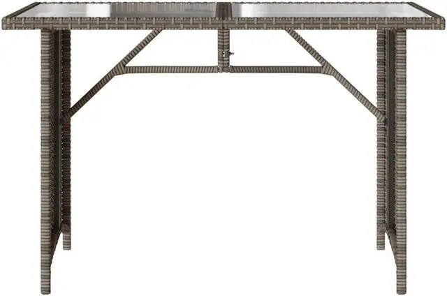 Alt view image 6 of 6 - vidaXL Patio Dining Set with Cushions Garden Furniture 2 Piece Gray Poly Rattan