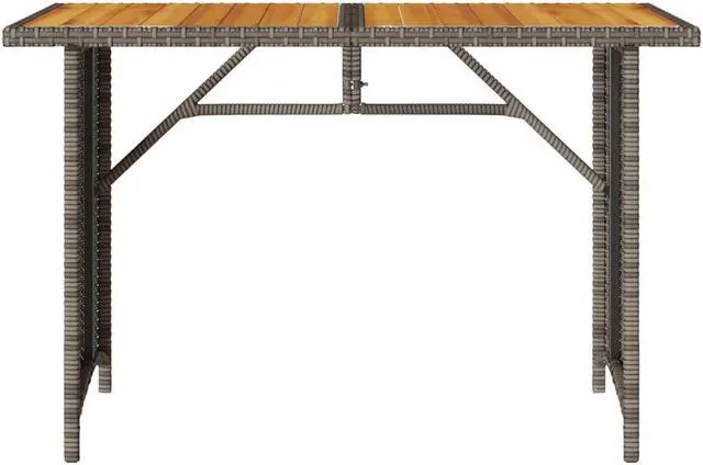 Alt view image 6 of 6 - vidaXL Patio Dining Set with Cushions Garden Furniture 2 Piece Gray Poly Rattan