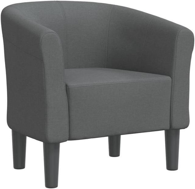 Alt view image 2 of 7 - vidaXL Tub Chair Accent Comfy Barrel Armchair for Living Room Dark Gray Fabric