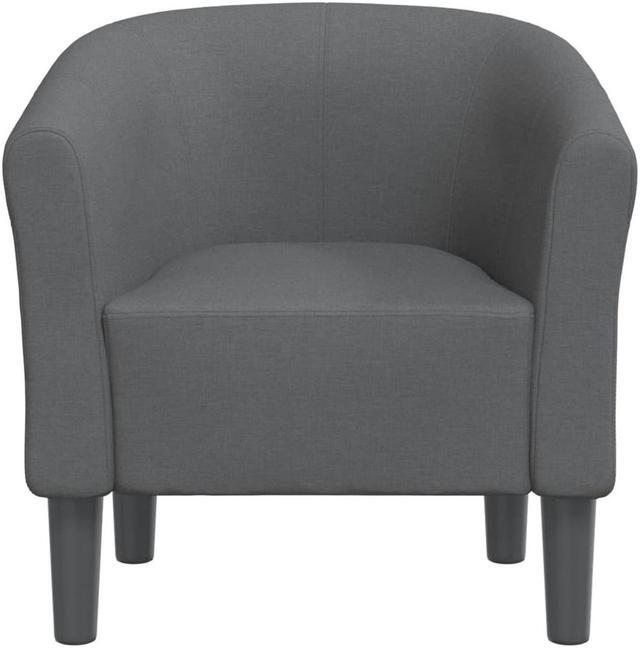 Alt view image 3 of 7 - vidaXL Tub Chair Accent Comfy Barrel Armchair for Living Room Dark Gray Fabric