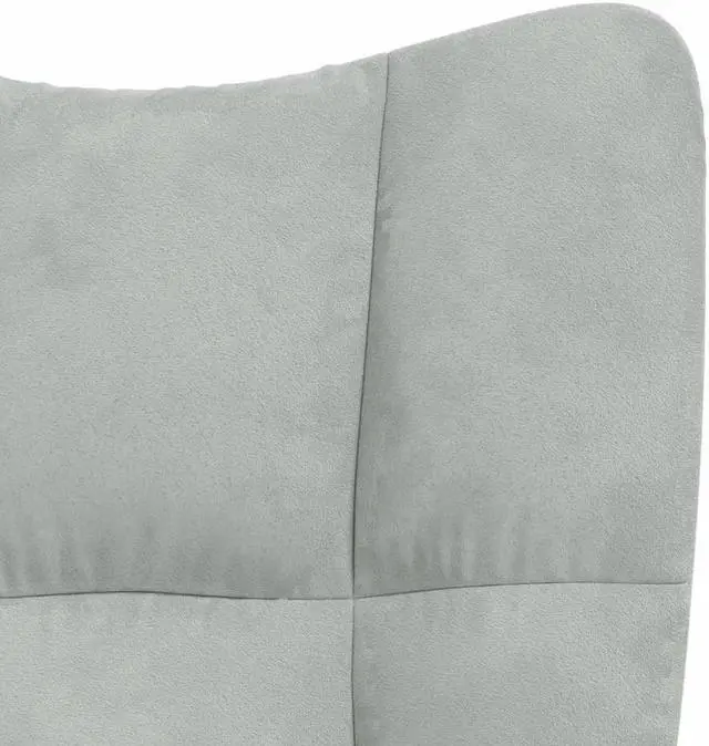 Alt view image 6 of 7 - vidaXL Relaxing Chair Accent Seating Living Room Furniture Light Gray Velvet