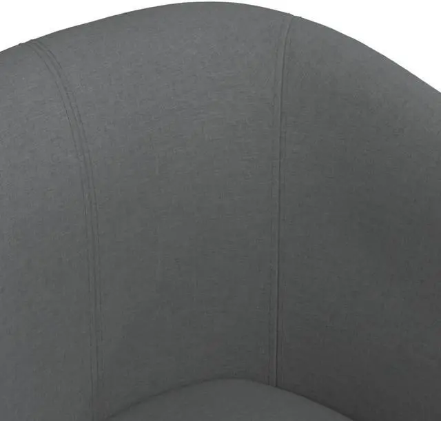 Alt view image 6 of 7 - vidaXL Tub Chair with Footstool Armchair for Living Room Dark Gray Fabric