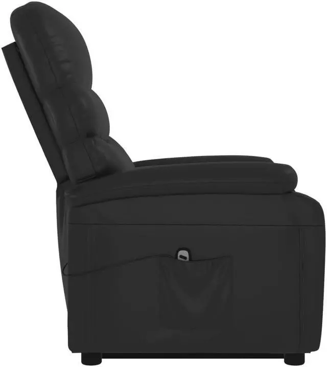 Alt view image 6 of 7 - vidaXL Recliner Leisure Recliner for Home Theater Cinema Black Faux Leather