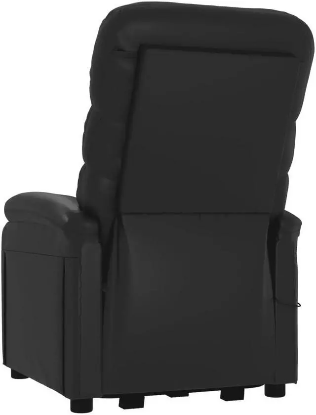 Alt view image 5 of 7 - vidaXL Recliner Leisure Recliner for Home Theater Cinema Black Faux Leather