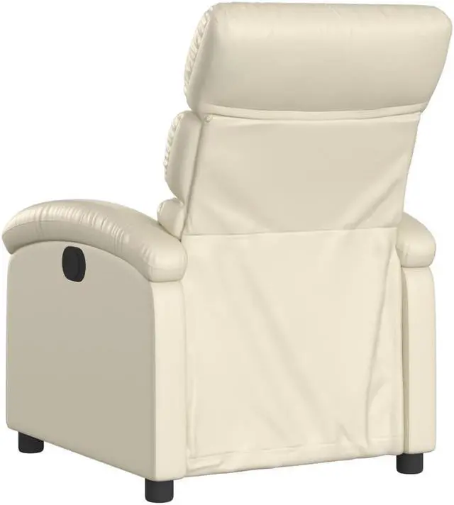 Alt view image 5 of 6 - vidaXL Recliner Chair Adjustable Reclining Chair for Elderly Cream Faux Leather