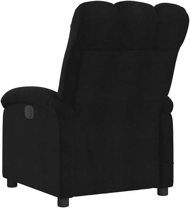 Alt view image 5 of 5 - vidaXL Massage Recliner Chair Adjustable Home Theater Cinema Black Fabric