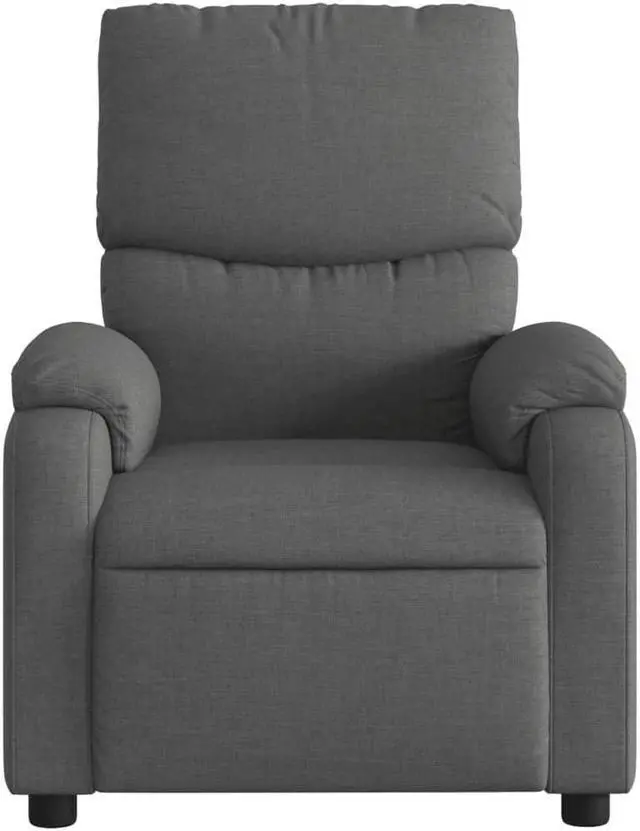 Alt view image 5 of 5 - vidaXL Massage Recliner Chair Reclining Armchair for Elderly Dark Gray Fabric
