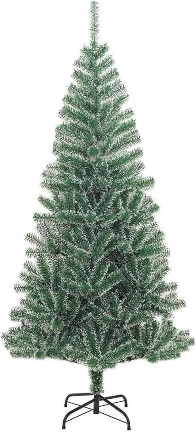 Alt view image 7 of 7 - vidaXL Christmas Tree Outdoor Artificial Christmas Tree with Flocked Snow Green