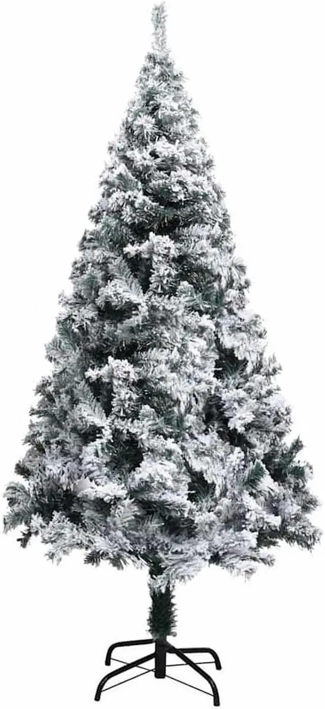 Alt view image 7 of 7 - vidaXL Artificial Christmas Tree with LEDs&Ball Set Green 59.1" PVC Holiday