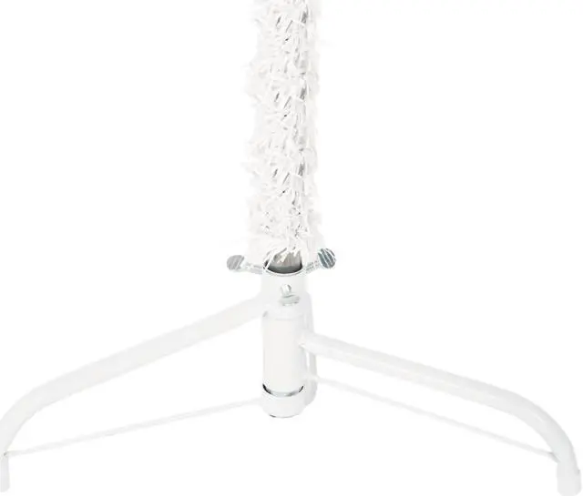 Alt view image 14 of 15 - vidaXL Christmas Tree Decor Slim Artificial Half Xmas Tree with Stand White