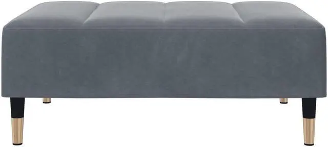 Alt view image 5 of 6 - vidaXL 2-Seater Sofa Bed with Footstool Couch Living Room Dark Gray Velvet
