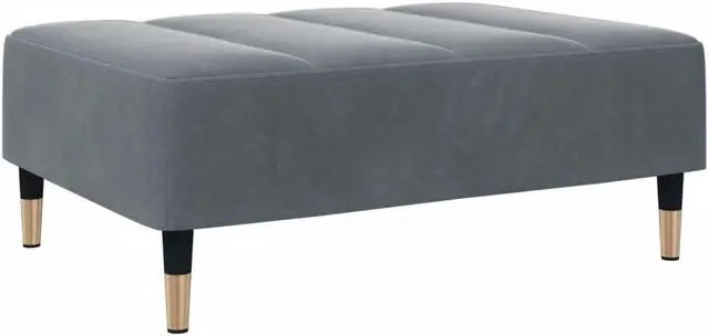 Alt view image 6 of 6 - vidaXL 2-Seater Sofa Bed with Footstool Couch Living Room Dark Gray Velvet