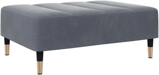 Alt view image 6 of 6 - vidaXL 2-Seater Sofa Bed with Footstool Couch Living Room Dark Gray Velvet