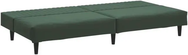 Alt view image 6 of 7 - vidaXL 2-Seater Sofa Bed Accent Upholstered Loveseat Couch Dark Green Velvet