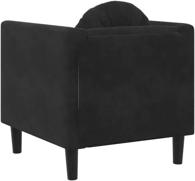 Alt view image 5 of 7 - vidaXL Sofa Chair with Cushion Upholstered Armchair Living Room Black Velvet