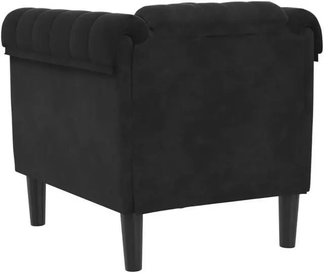 Alt view image 5 of 7 - vidaXL Sofa Chair Accent Upholstered Armchair Seating Living Room Black Velvet