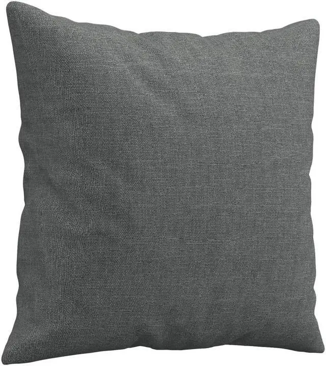 Alt view image 5 of 6 - vidaXL 3-Seater Sofa with Throw Pillows Accent Couch Settee Dark Gray Fabric