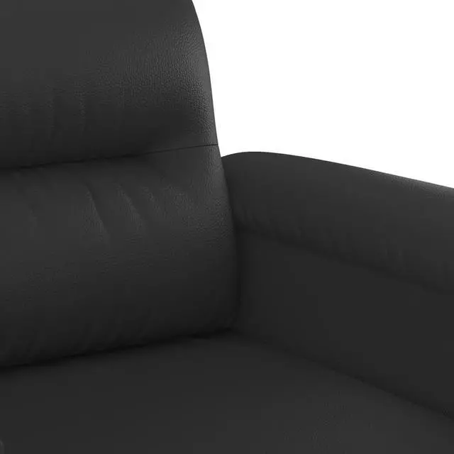 Alt view image 6 of 7 - vidaXL Sofa Accent Loveseat Couch Settee 2 Seater Sofa Black Faux Leather