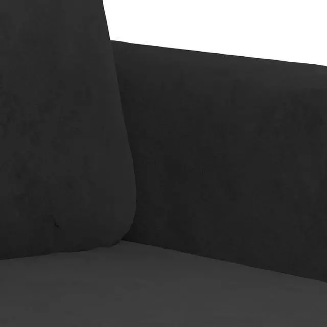 Alt view image 6 of 7 - vidaXL Sofa Accent Loveseat Couch 2 Seater Sofa Living Room Seating Black Velvet