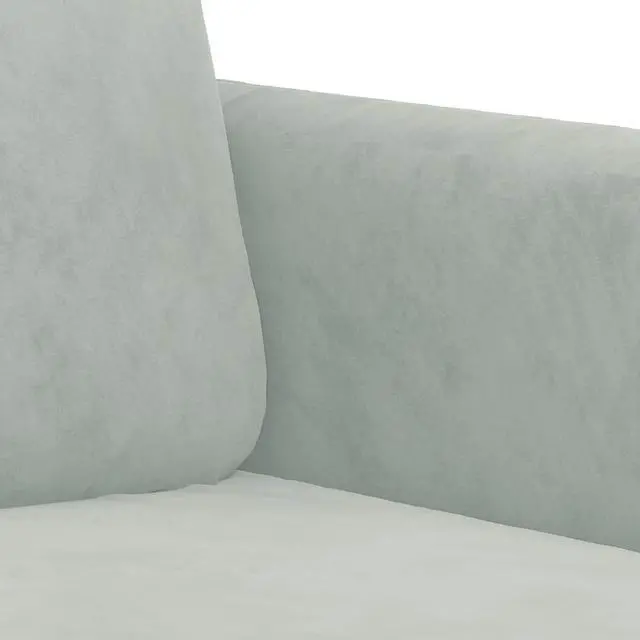 Alt view image 6 of 7 - vidaXL Sofa Accent Loveseat Couch Sofa Living Room Seating Light Gray Velvet