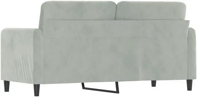 Alt view image 5 of 7 - vidaXL Sofa Accent Loveseat Couch Sofa Living Room Seating Light Gray Velvet