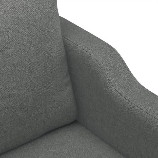 Alt view image 6 of 7 - vidaXL Sofa Accent Upholstered 3-Seater Couch Sofa Armchair Dark Gray Fabric