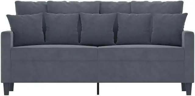 Alt view image 3 of 7 - vidaXL Sofa Accent Loveseat Couch Sofa Living Room Seating Dark Gray Velvet