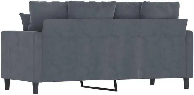 Alt view image 5 of 7 - vidaXL Sofa Accent Loveseat Couch Sofa Living Room Seating Dark Gray Velvet