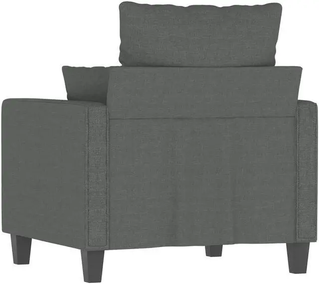 Alt view image 5 of 7 - vidaXL Sofa Chair Accent Upholstered Single Sofa Armchair Dark Gray Fabric