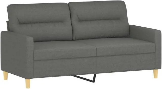 Alt view image 2 of 7 - vidaXL Sofa Accent Loveseat Couch Sofa Living Room Seating Dark Gray Fabric