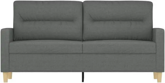 Alt view image 3 of 7 - vidaXL Sofa Accent Loveseat Couch Sofa Living Room Seating Dark Gray Fabric