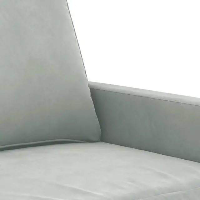 Alt view image 6 of 7 - vidaXL Sofa Loveseat Couch Sofa Settee with Throw Pillows Light Gray Velvet