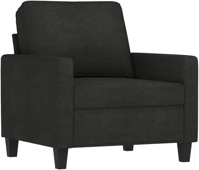 Alt view image 2 of 7 - vidaXL Sofa Chair Upholstered Single Sofa Chair for Living Room Black Fabric